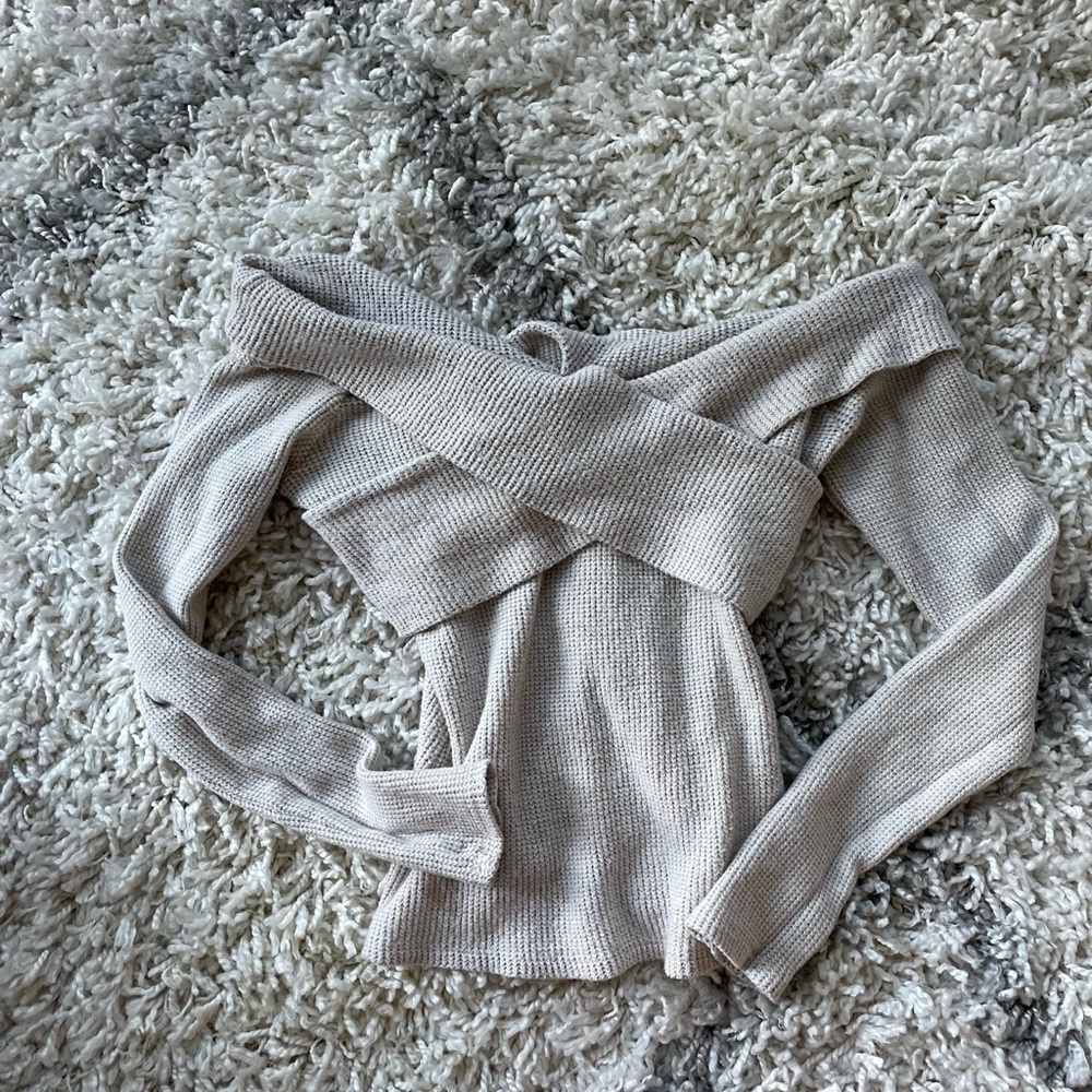 Off shoulder sweater